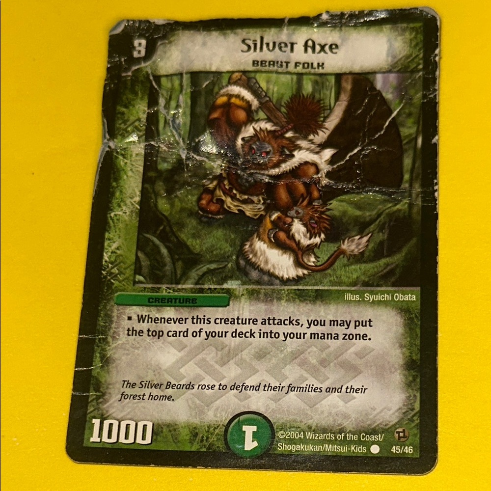 Silver Axe Beast Folk Card, Wizards of the Coast / Shogokukan Mitsui Kids 2004
